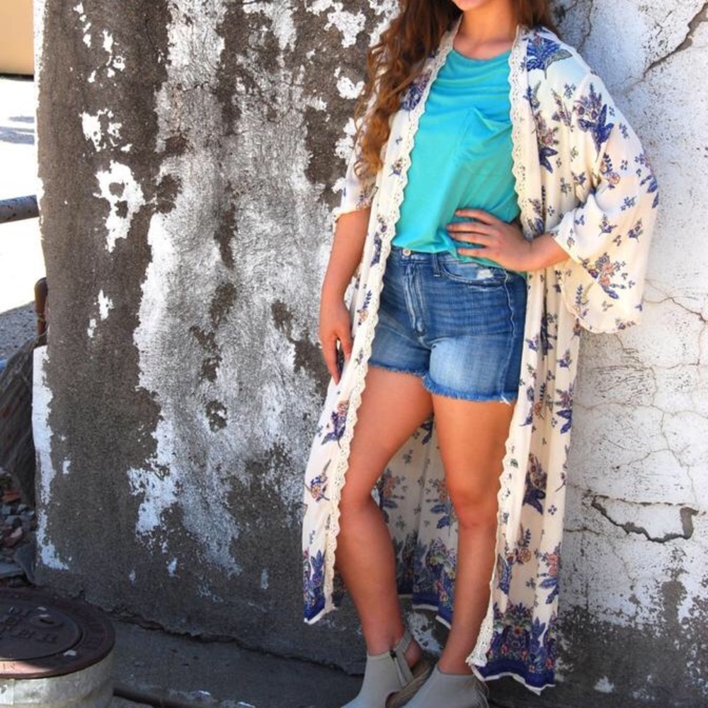 Angie Floral Maxi Duster